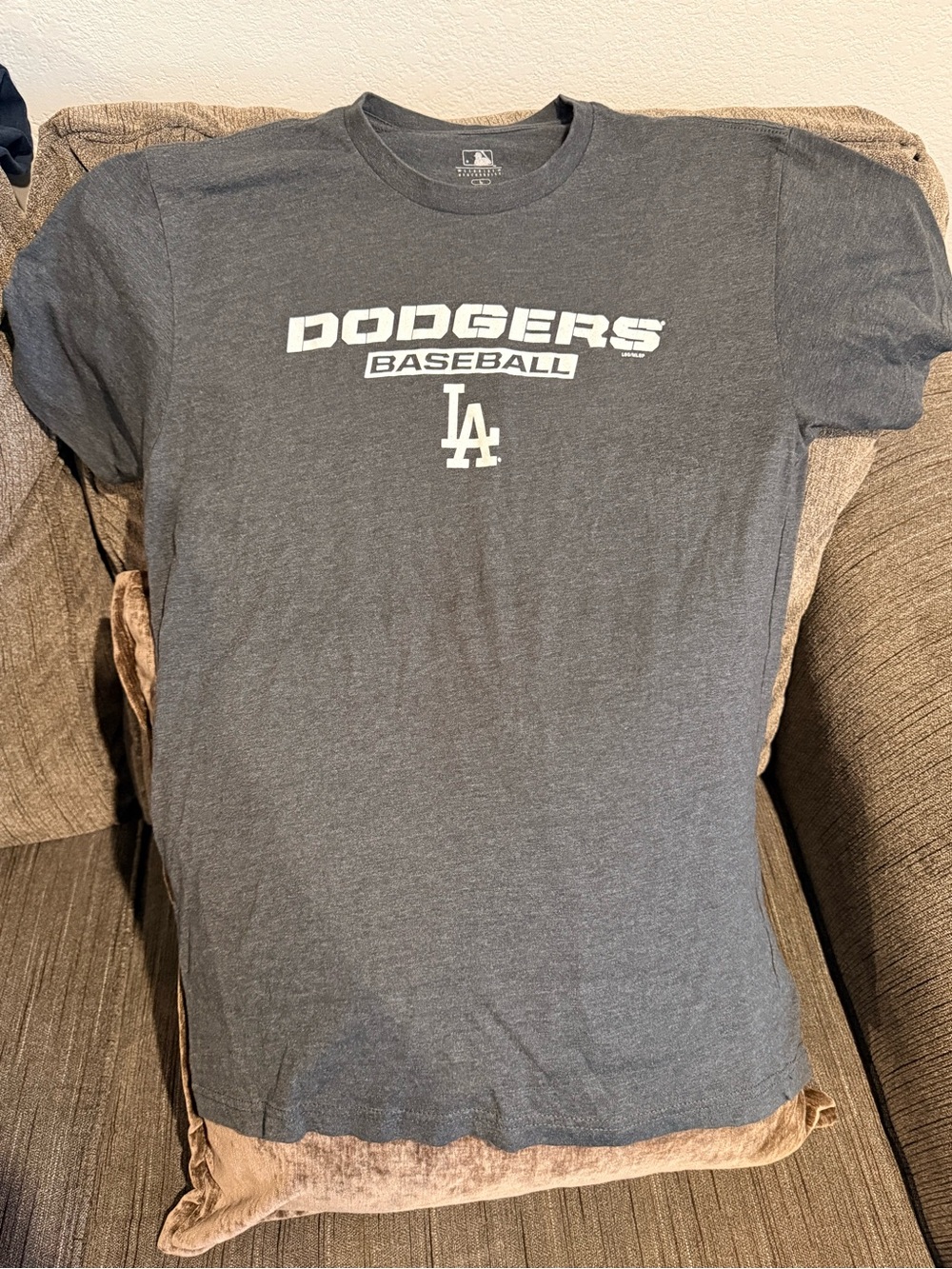 Los Angeles Dodgers Baseball Graphic Tee - Charcoal